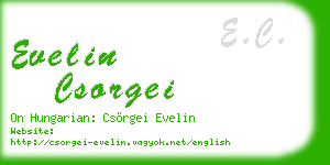 evelin csorgei business card