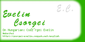 evelin csorgei business card